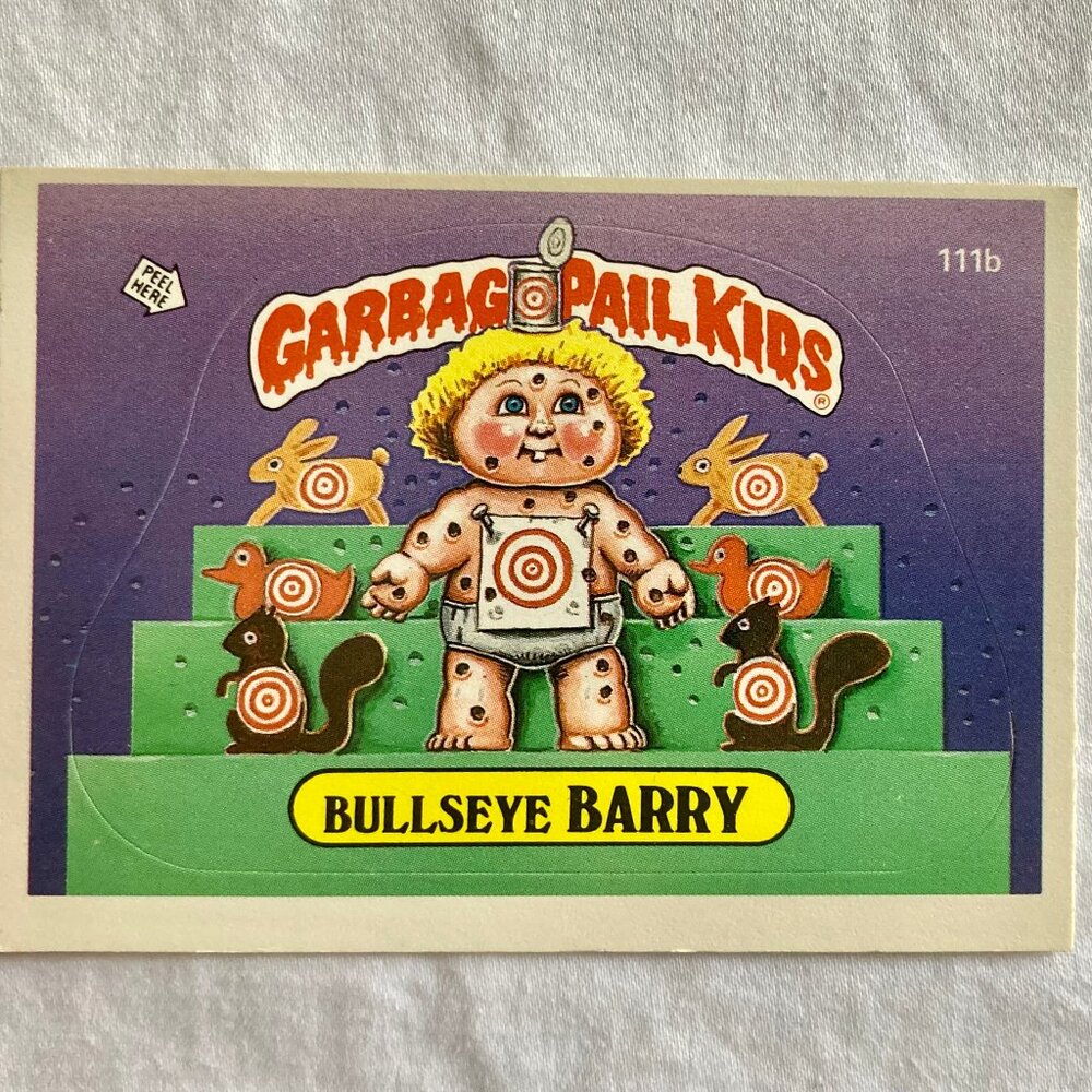 Garbage Pail Kids Card 1986 Topps - 111b Bullseye Barry